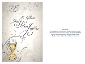 'To Celebrate Your Silver Jubilee' Card
