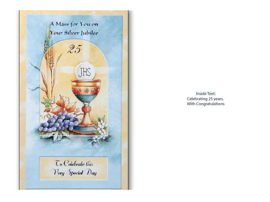 'A Mass For You On Your Silver Jubilee' Card