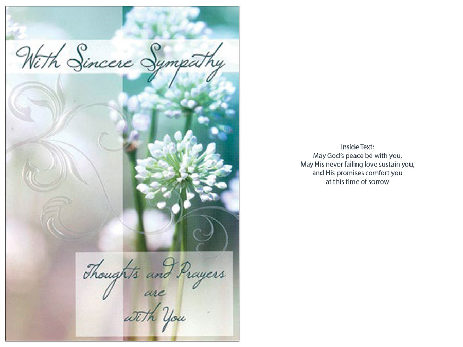 With Sincere Sympathy Embossed Card