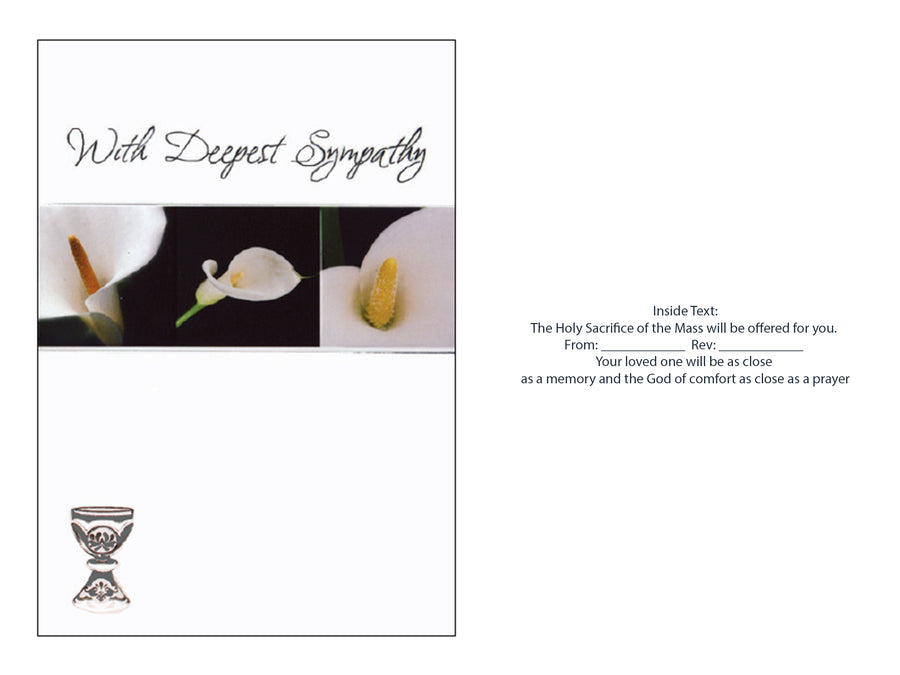 'With Deepest Sympathy' Mass Card - Deceased