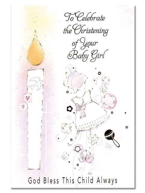 Christening Card  - Baby Girl / Boy