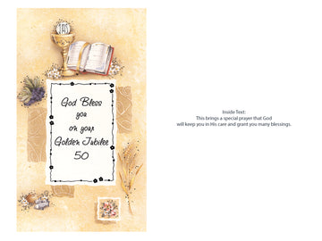 'God Bless You On Your Golden Jubilee' Card