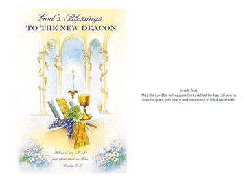 'God's Blessings To The New Deacon' Card