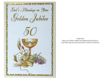'God's Blessings On Your Golden Jubilee' Card