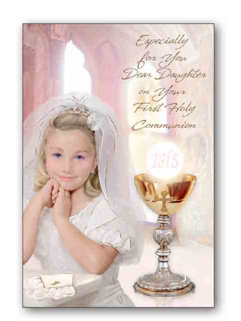 'Especially For You Dear Daughter On Your First Holy Communion' Card - Daughter