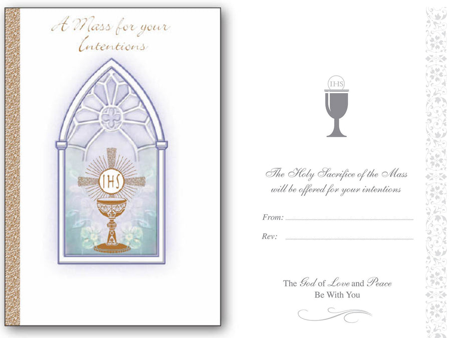 'A Mass For Your Intentions' Mass Intention Card - Living
