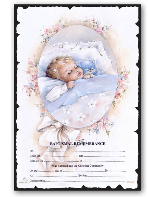 Baptism Certificates - Girl / Boy