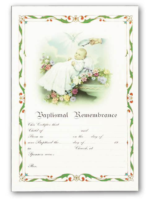 Baptism Certificate - Baby