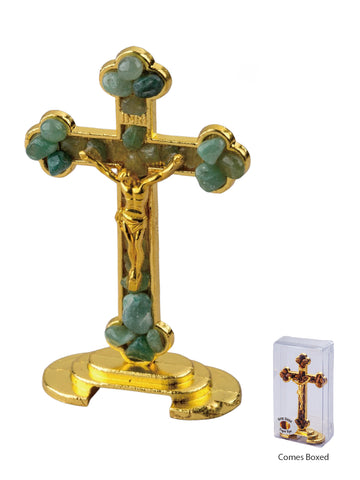Gemstone Crucifix - Aventurine