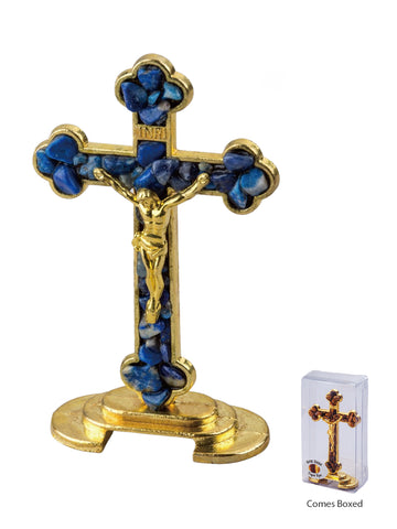 Gemstone Crucifix - Sodalite
