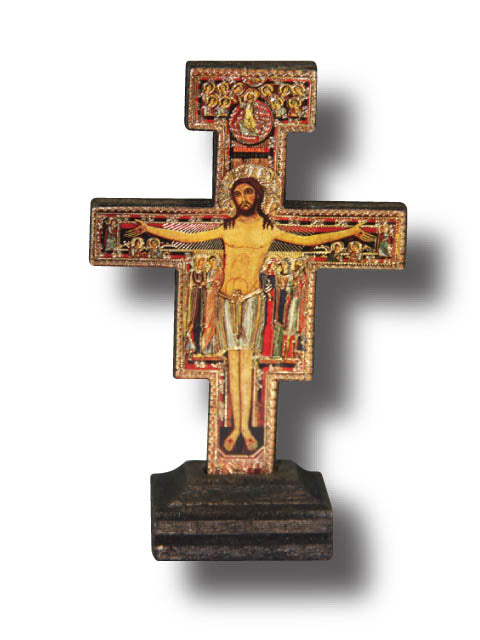 San Damiano Standing Crucifix - 9cm
