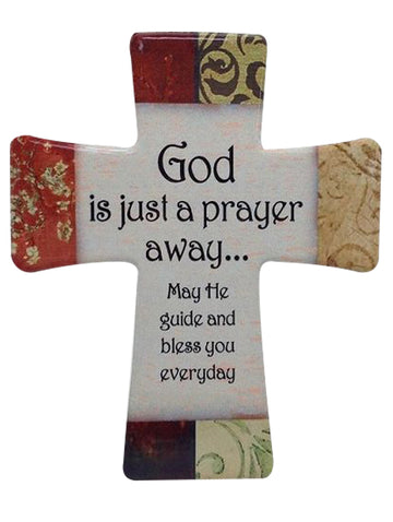 Porcelain Cross - God Just A Prayer Away