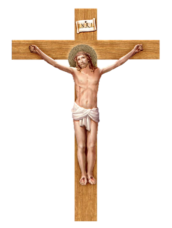 Wood Look Crucifix