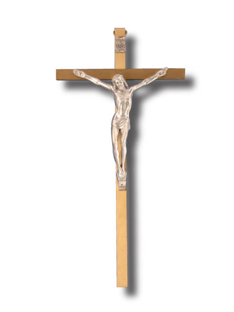 Brass Wall Crucifix Metal Corpus