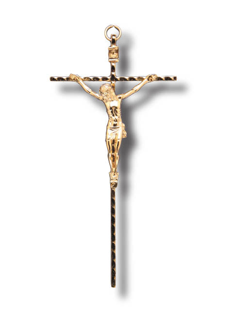 Large Metal Crucifix - Gold / Silver
