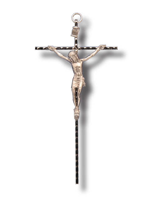 Large Metal Crucifix - Gold / Silver