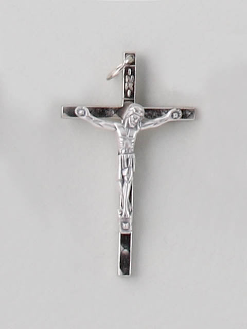 Silver Scalloped Crucifix