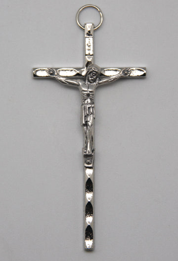 Scalloped Silver Crucifix
