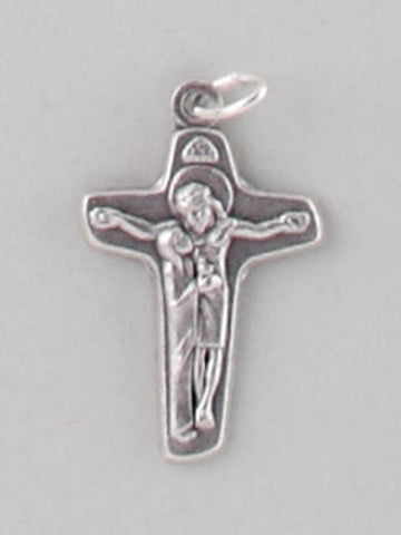 Mary & Jesus Silver Crucifix