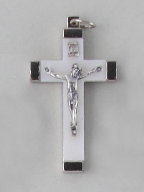 Wood Crucifix with Metal Tips - Black / Brown / Luminous