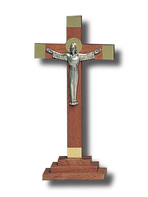 Wooden Standing Crucifix of Risen Christ