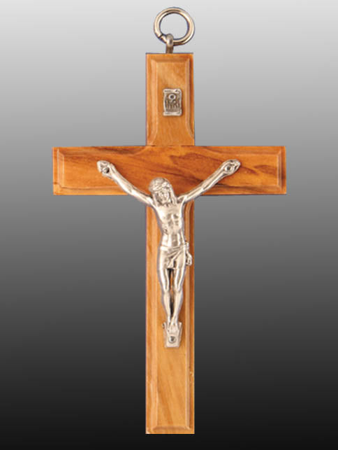 Wood Crucifix with Straight Edges