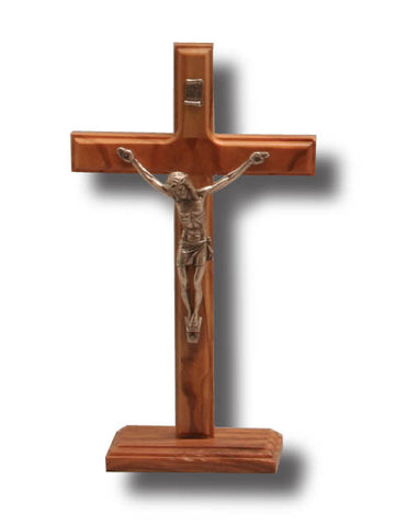 Olive Wood Standing Crucifix - Small / Medium