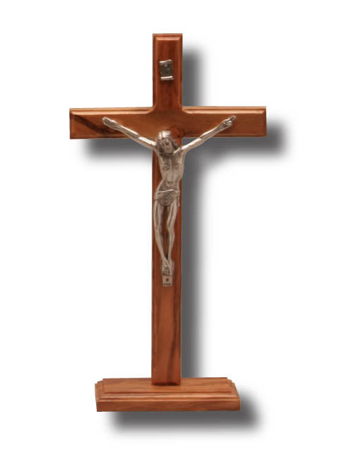 Olive Wood Standing Crucifix - Small / Medium
