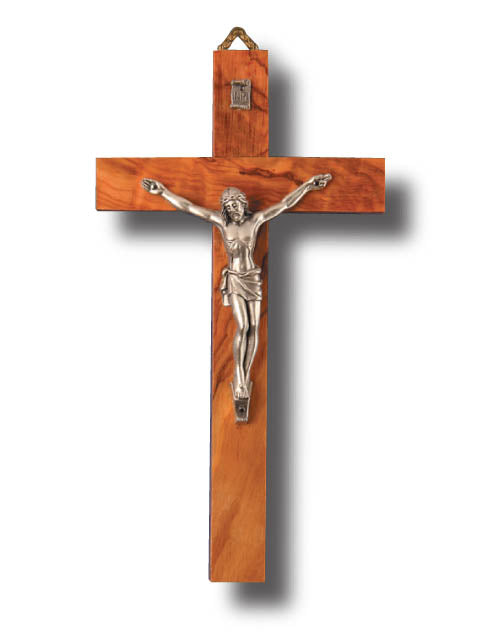 Olive Wood Wall Crucifix Plain - Multiple Sizes