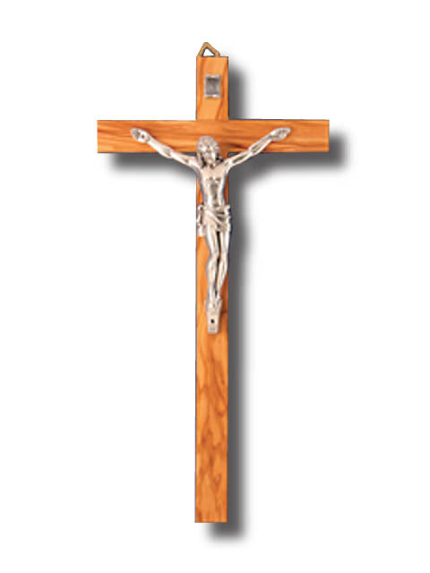 Olive Wood Wall Crucifix Plain - Multiple Sizes
