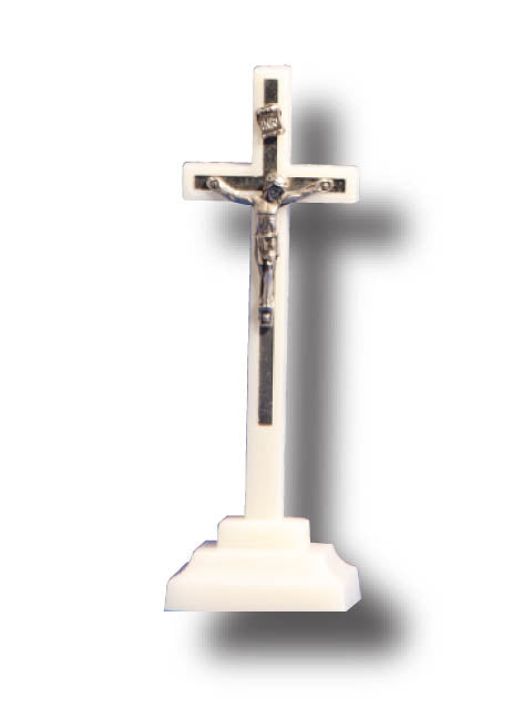 Standing Luminous Plastic Crucifix with Metal Corpus