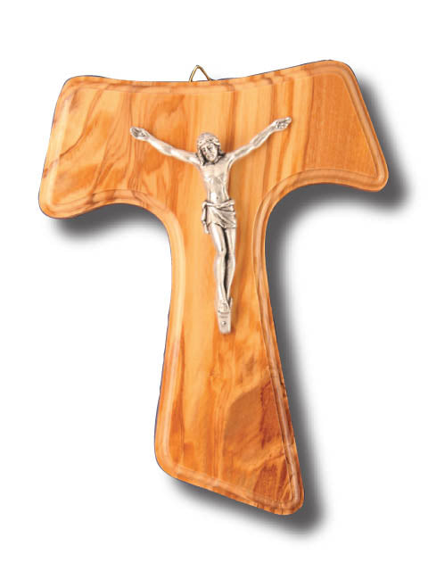 Tau Olive Wood Crucifix