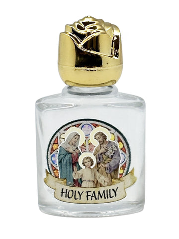 Glass Holy Water Bottle - Holy Family