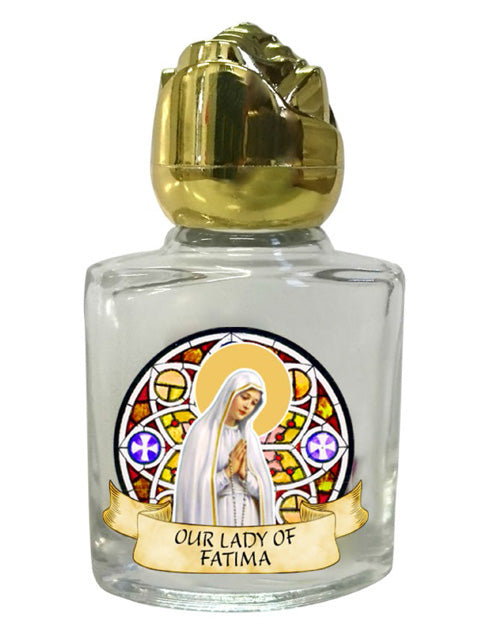 Glass Holy Water Bottle - Our Lady Of Fatima
