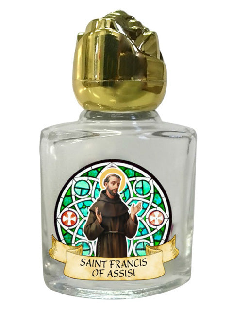 Glass Holy Water Bottle - St. Francis Of Assisi