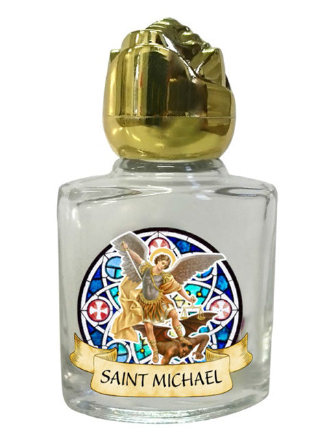 Glass Holy Water Bottle - St. Michael