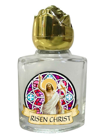 Glass Holy Water Bottle - Risen Christ