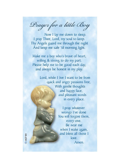 'Prayer For A Little Boy' Themed Holy Cards