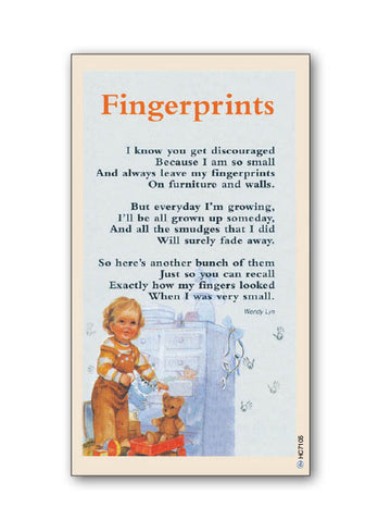 'Fingerprints' Themed Holy Cards