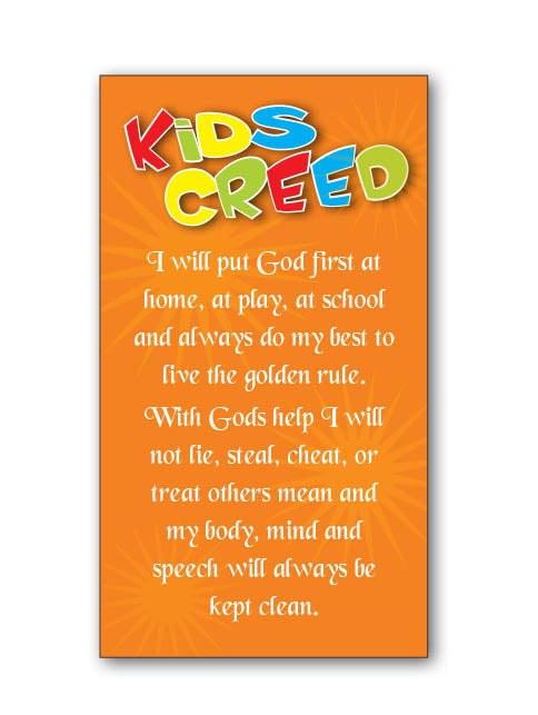 Kids Creed Themed Holy Card
