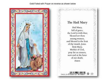 The Hail Mary Holy Card