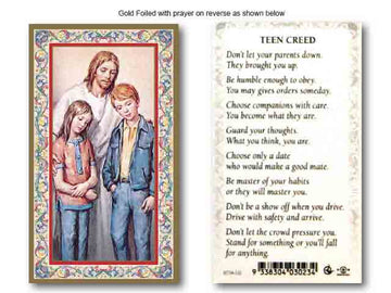 Teen Creed Holy Card