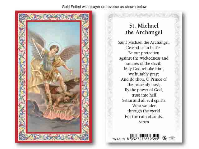 St. Michael The Archangel Holy Card