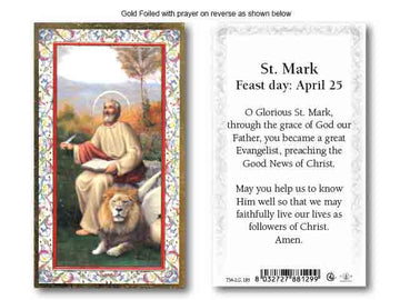 St. Mark Feast Day 'April 25' Holy Card