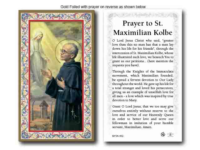 Prayer To St. Maximilian Kolbe
