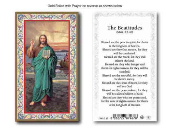 The Beatitudes Holy Card