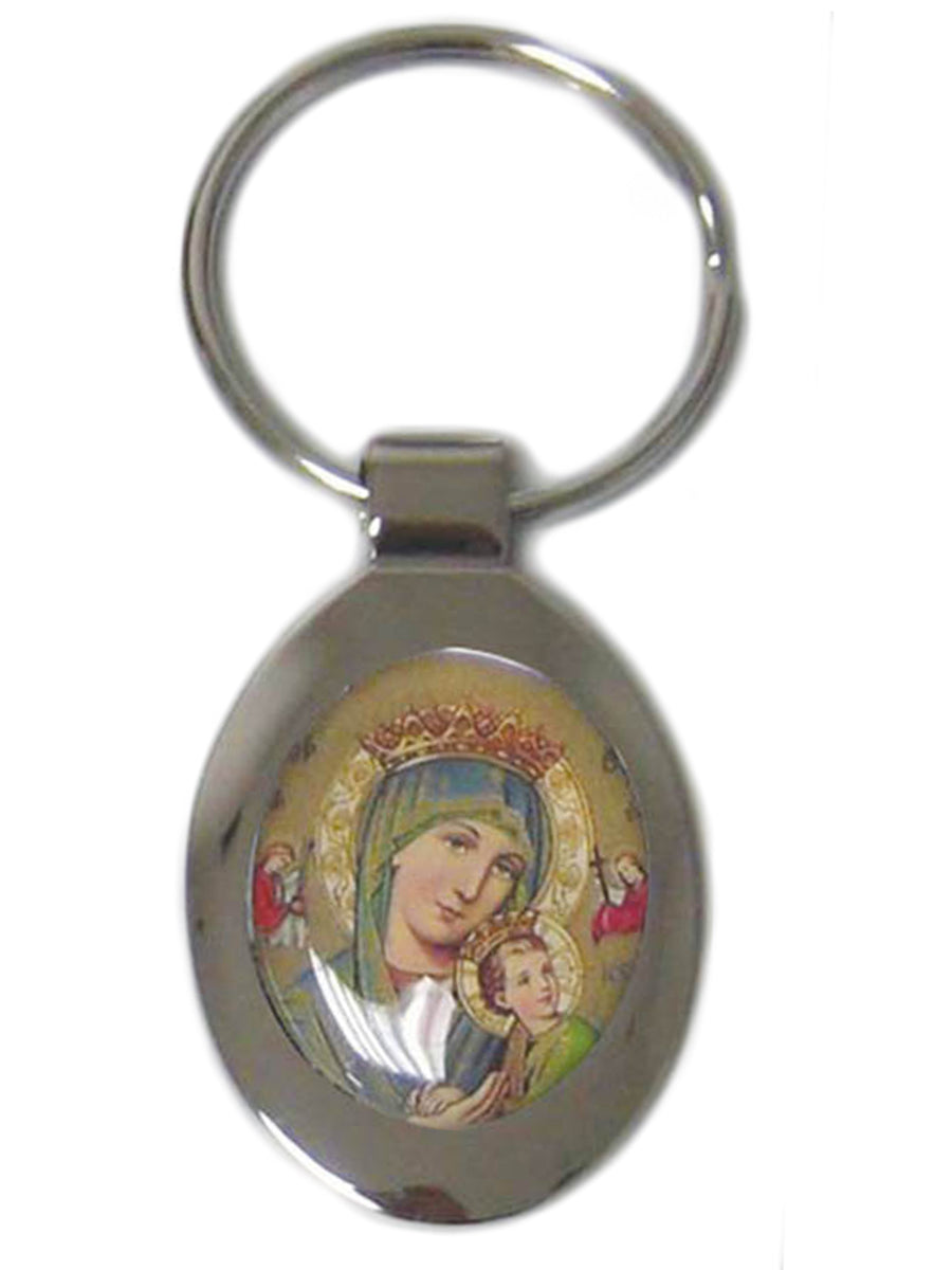 Our Lady Of Perpetual Succour Keyring - Oval