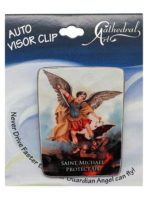 St. Michael Sun Visor Clip - Metal