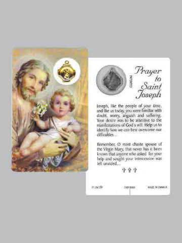 St. Joseph Laminated Prayer Card