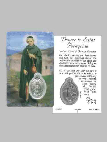 St. Peregrine Laminated Prayer Card